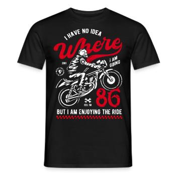 23F 0352 bk - Men's T-Shirt - black - Front - AI Model Male 178 light (178cm)