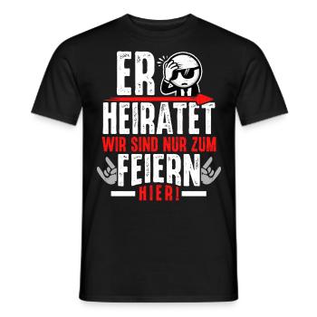 Junggesellenabschied T-Shirt Männer JGA Poltern - Männer T-Shirt - Schwarz - Vorne - AI Model Male 178 light (178cm)