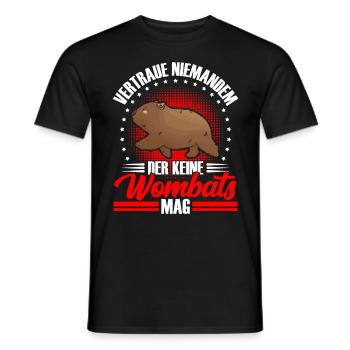 Wombat nicht vertrsuen Beuteltier Wombat - Männer T-Shirt - Schwarz - Vorne - AI Model Male 178 light (178cm)