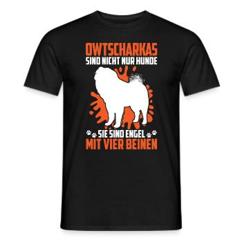 Ovcharka Have a Caucasian Ovcharka - Men's T-Shirt - black - Front - AI Model Male 178 light (178cm)