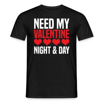 valentine - Männer T-Shirt - Schwarz - Vorne - AI Model Male 178 light (178cm)