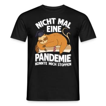 Master : Même la pandémie ne m’arrête pas - T-shirt homme - noir - Devant - AI Model Male 178 light (178cm)