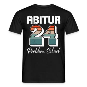 Abi 2024 Certificat de fin d’études secondaires de l’Abitur Diplômés du secondaire - T-shirt homme - noir - Devant - AI Model Male 178 light (178cm)