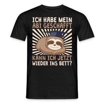 Drôle de diplômé du lycée ont réussi mes A-levels - T-shirt homme - noir - Devant - AI Model Male 178 light (178cm)