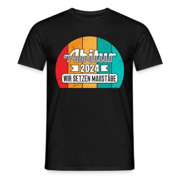 Abitur 2024 ABI Terminé Obtention du diplôme d’Abitur - T-shirt homme - noir - Devant - AI Model Male 178 light (178cm)