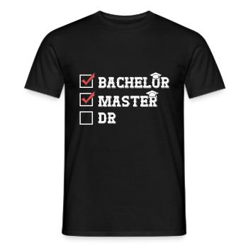 Bachelor Master Dr Master's degree completed - Men's T-Shirt - black - Front - AI Model Male 178 light (178cm)