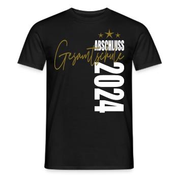 Abschluss 2024 Gesamtschule - Männer T-Shirt - Schwarz - Vorne - AI Model Male 178 light (178cm)
