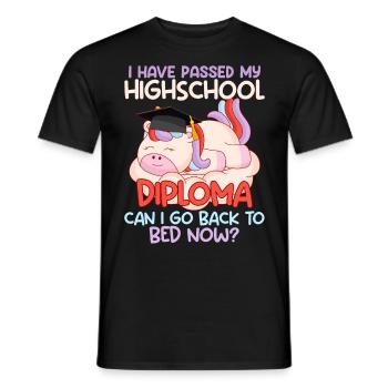 Abiturient Have Passed my Highschool Diploma - Men's T-Shirt - black - Front - AI Model Male 178 light (178cm)