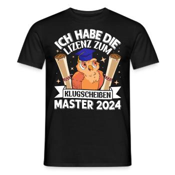Master 2024 J’ai le permis d’être malin - T-shirt homme - noir - Devant - AI Model Male 178 light (178cm)