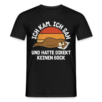 Des collègues paresseux que je suis venu, que j’ai vus et que je n’ai pas eu envie - T-shirt homme - noir - Devant - AI Model Male 178 light (178cm)
