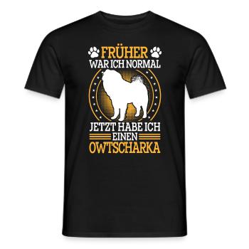 Ovcharka, formerly normal Caucasian Ovcharka - Men's T-Shirt - black - Front - AI Model Male 178 light (178cm)