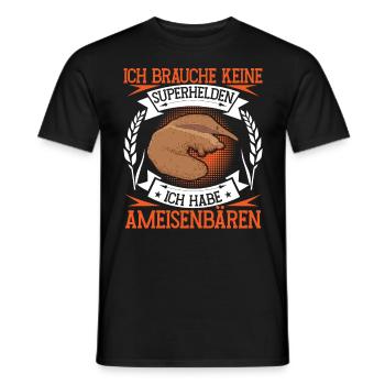 J’ai des fourmiliers qui animent l’ours - T-shirt homme - noir - Devant - AI Model Male 178 light (178cm)