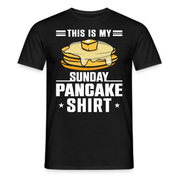 Les enfants amateurs de crêpes c’est mon - T-shirt homme - noir - Devant - AI Model Male 178 light (178cm)