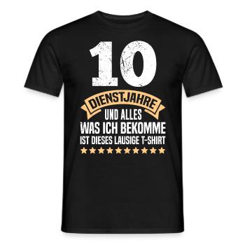 10 ans de service Procurez-vous cette chemise moche - T-shirt homme - noir - Devant - AI Model Male 178 light (178cm)