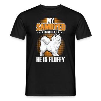 Samojede ist nur fluffig Schlittenhund - Männer T-Shirt - Schwarz - Vorne - AI Model Male 178 light (178cm)