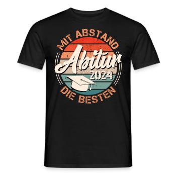 Abitur 2024: By far the BEST high school graduates - Men's T-Shirt - black - Front - AI Model Male 178 light (178cm)