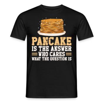 Pancake Lover Kids Pancake Is The - Men's T-Shirt - black - Front - AI Model Male 178 light (178cm)