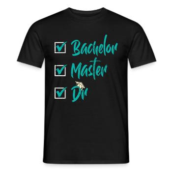 Baccalauréat Maître Dr. Doctorat Réussi - T-shirt homme - noir - Devant - AI Model Male 178 light (178cm)