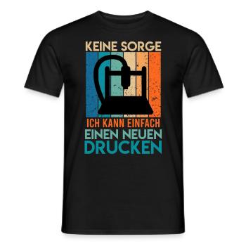 Imprimante 3D Ne vous inquiétez pas, vous pouvez en imprimer une nouvelle - T-shirt homme - noir - Devant - AI Model Male 178 light (178cm)