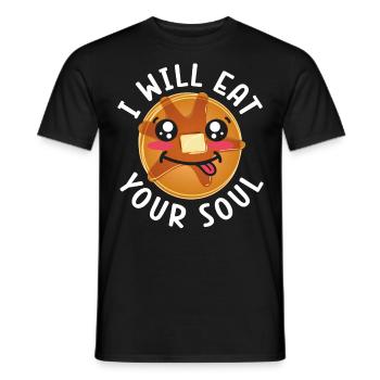 Pancake Lover Kids I Will Eat Your - Men's T-Shirt - black - Front - AI Model Male 178 light (178cm)