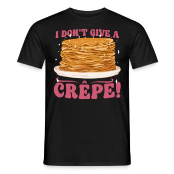 Pancake Lover Kids Pun I Don't - Men's T-Shirt - black - Front - AI Model Male 178 light (178cm)