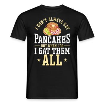 Les enfants amateurs de crêpes que je ne fais pas toujours - T-shirt homme - noir - Devant - AI Model Male 178 light (178cm)