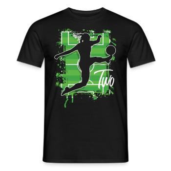 Footballer Soccer 2nd Birthday - Men's T-Shirt - black - Front - AI Model Male 178 light (178cm)