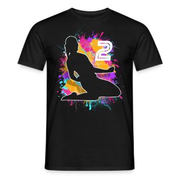 Soccer Woman Soccer 2nd Birthday - Men's T-Shirt - black - Front - AI Model Male 178 light (178cm)