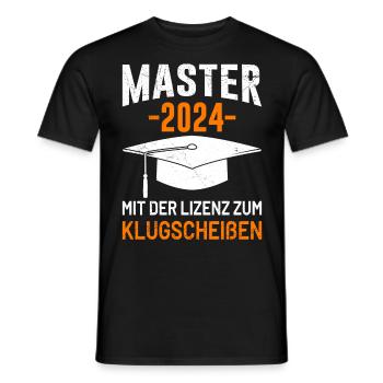 Master 2024 Avec la licence de smart-shit - T-shirt homme - noir - Devant - AI Model Male 178 light (178cm)