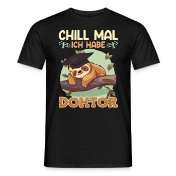 Doktorabschluss Chill Mal Ich habe den Doktor - Männer T-Shirt - Schwarz - Vorne - AI Model Male 178 light (178cm)