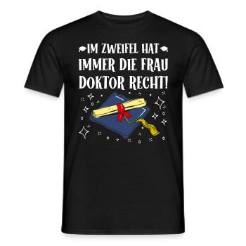 If in doubt, Mrs. Doctor is right! - Men's T-Shirt - black - Front - AI Model Male 178 light (178cm)