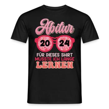 Remise des diplômes du lycée 2024 J’ai dû étudier pour cette chemise - T-shirt homme - noir - Devant - AI Model Male 178 light (178cm)