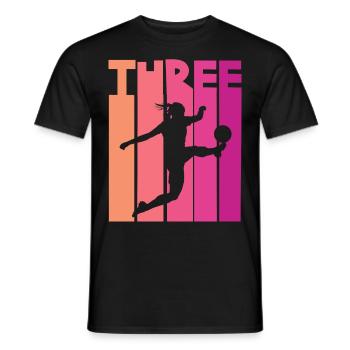 Soccer Woman Soccer 3rd Birthday - Men's T-Shirt - black - Front - AI Model Male 178 light (178cm)