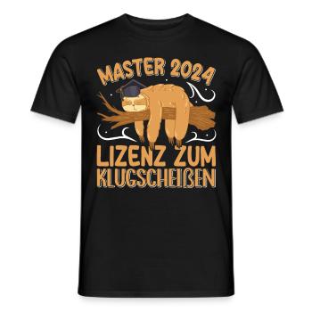 Master 2024 Licence pour Smartass Sloth - T-shirt homme - noir - Devant - AI Model Male 178 light (178cm)
