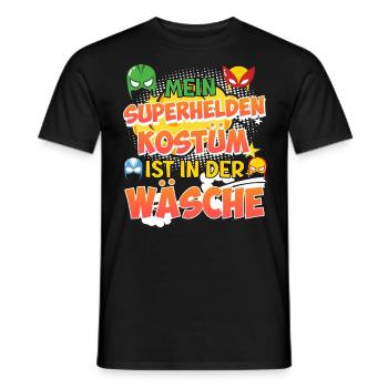 Carnival My superhero costume is in the laundry - Men's T-Shirt - black - Front - AI Model Male 178 light (178cm)
