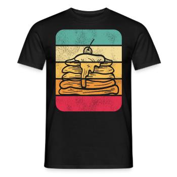 Pancake Lover Kids Retro Vintage - Männer T-Shirt - Schwarz - Vorne - AI Model Male 178 light (178cm)