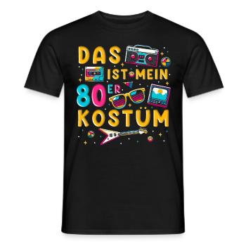 This is my 80s costume - Men's T-Shirt - black - Front - AI Model Male 178 light (178cm)