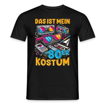 This is my 80s costume - Men's T-Shirt - black - Front - AI Model Male 178 light (178cm)