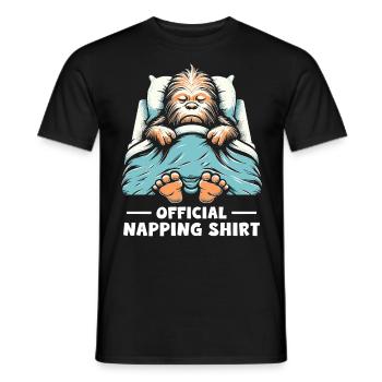 Official Napping Shirt - Männer T-Shirt - Schwarz - Vorne - AI Model Male 178 light (178cm)