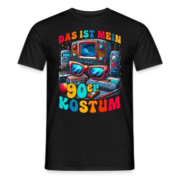 Das ist mein 90er Kostüm - Männer T-Shirt - Schwarz - Vorne - AI Model Male 178 light (178cm)