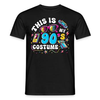 This Is My 90s Costume - Männer T-Shirt - Schwarz - Vorne - AI Model Male 178 light (178cm)