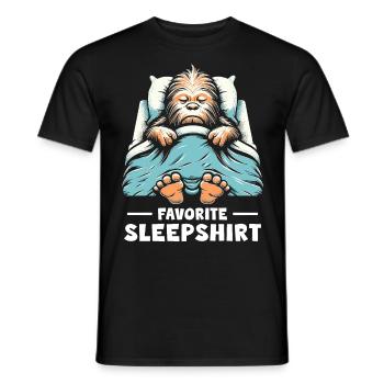 Bigfoot Favorite Sleepshirt - Männer T-Shirt - Schwarz - Vorne - AI Model Male 178 light (178cm)