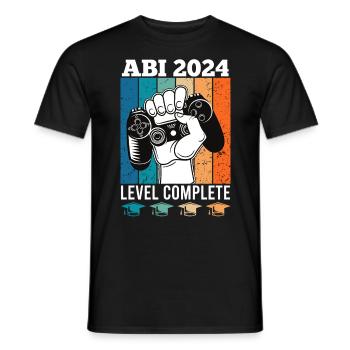 Niveau Abitur Complet 2024 Diplômés du Secondaire Drôle - T-shirt homme - noir - Devant - AI Model Male 178 light (178cm)
