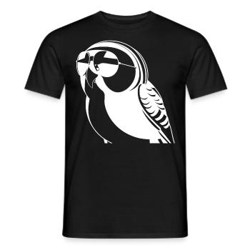 Lustiger Vogel mit Sonnenbrille Cool Bourke's Parak - Männer T-Shirt - Schwarz - Vorne - AI Model Male 178 light (178cm)