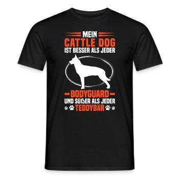 Bouvier australien meilleur que garde du corps - T-shirt homme - noir - Devant - AI Model Male 178 light (178cm)