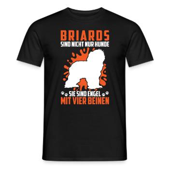 Briard n’est pas qu’un chien Berger de Brie Briard - T-shirt homme - noir - Devant - AI Model Male 178 light (178cm)