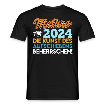 Matura 2024 Kunst des Aufschiebens Beherrschen - Männer T-Shirt - Schwarz - Vorne - AI Model Male 178 light (178cm)