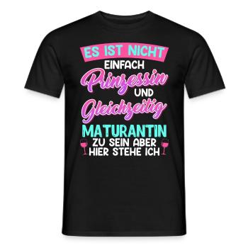 High school graduate not easy PRINCESS and MATURANTIN - Men's T-Shirt - black - Front - AI Model Male 178 light (178cm)