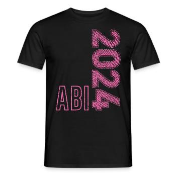 Abi 2024 Abitur Girl High School Graduate Graduation - Men's T-Shirt - black - Front - AI Model Male 178 light (178cm)