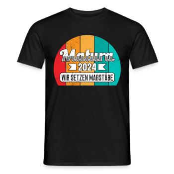 Maturité 2024 Certificat de fin d’études secondaires 2024 - T-shirt homme - noir - Devant - AI Model Male 178 light (178cm)